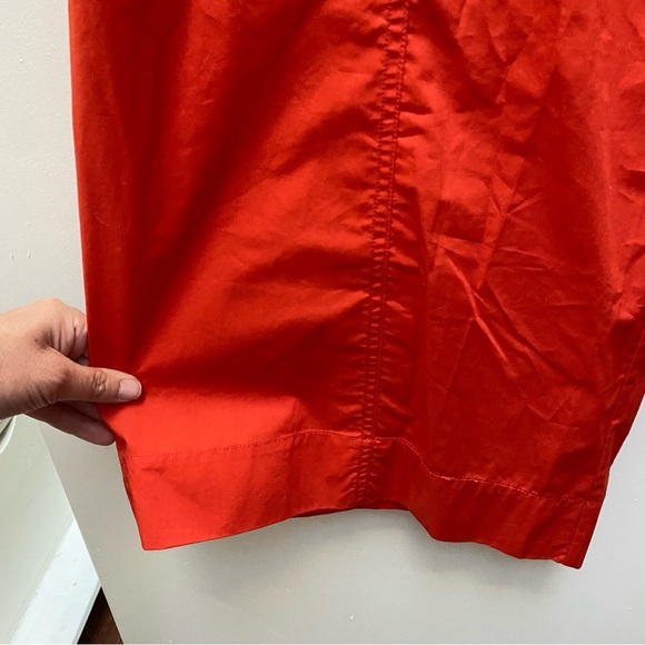 Joie Mara Cotton Pant Red High-Rise Wide-Leg Cropped Pants NWOT Size 8 - Picture 11 of 11